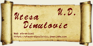 Uteša Dinulović vizit kartica